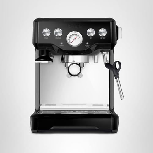 Breville Infuser BES840XL, bandeja de goteo removible para limpieza rápida.