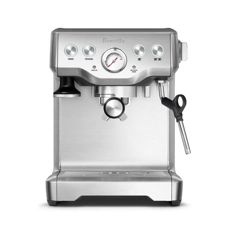 Breville BES840XL frente en acero cepillado, diseño elegante para la encimera