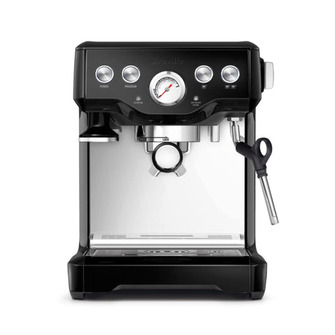 Breville Infuser BES840XL, frente de la máquina, café expreso equilibrado desde el inicio.
