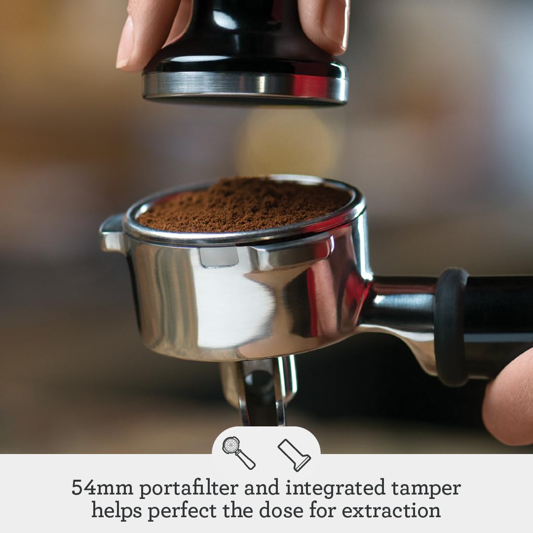 Breville Infuser BES840XL, preinfusión suave para una extracción uniforme.