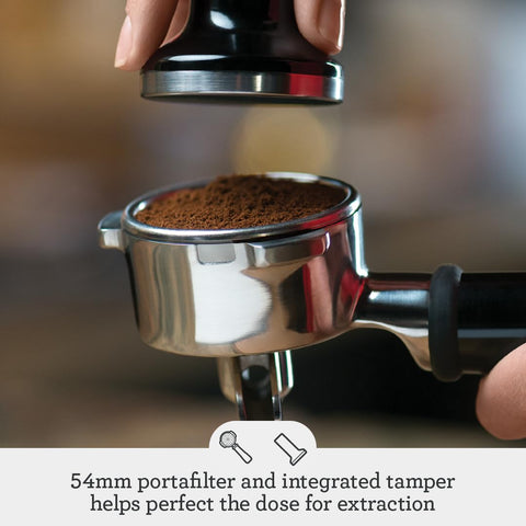Breville Infuser BES840XL, preinfusión suave para una extracción uniforme.