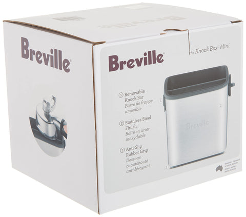 Breville Knock Box Mini BES001XL barra-descarte-resistente diseñada para uso intenso.