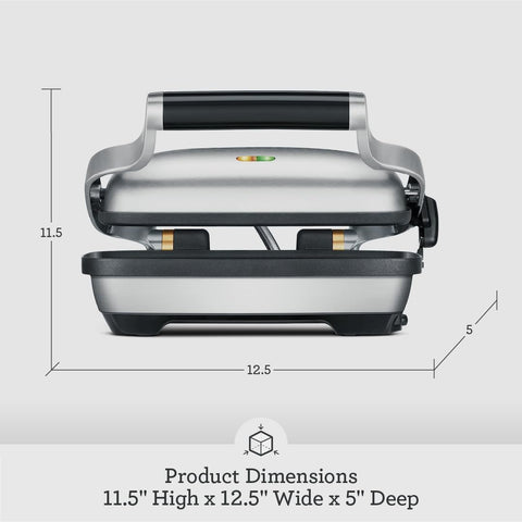 Breville The Perfect Press se guarda en vertical, ahorrando espacio.