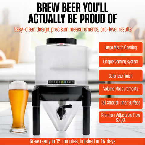 BrewDemon base duradera cónico Frost, base estable para fermentos pequeños