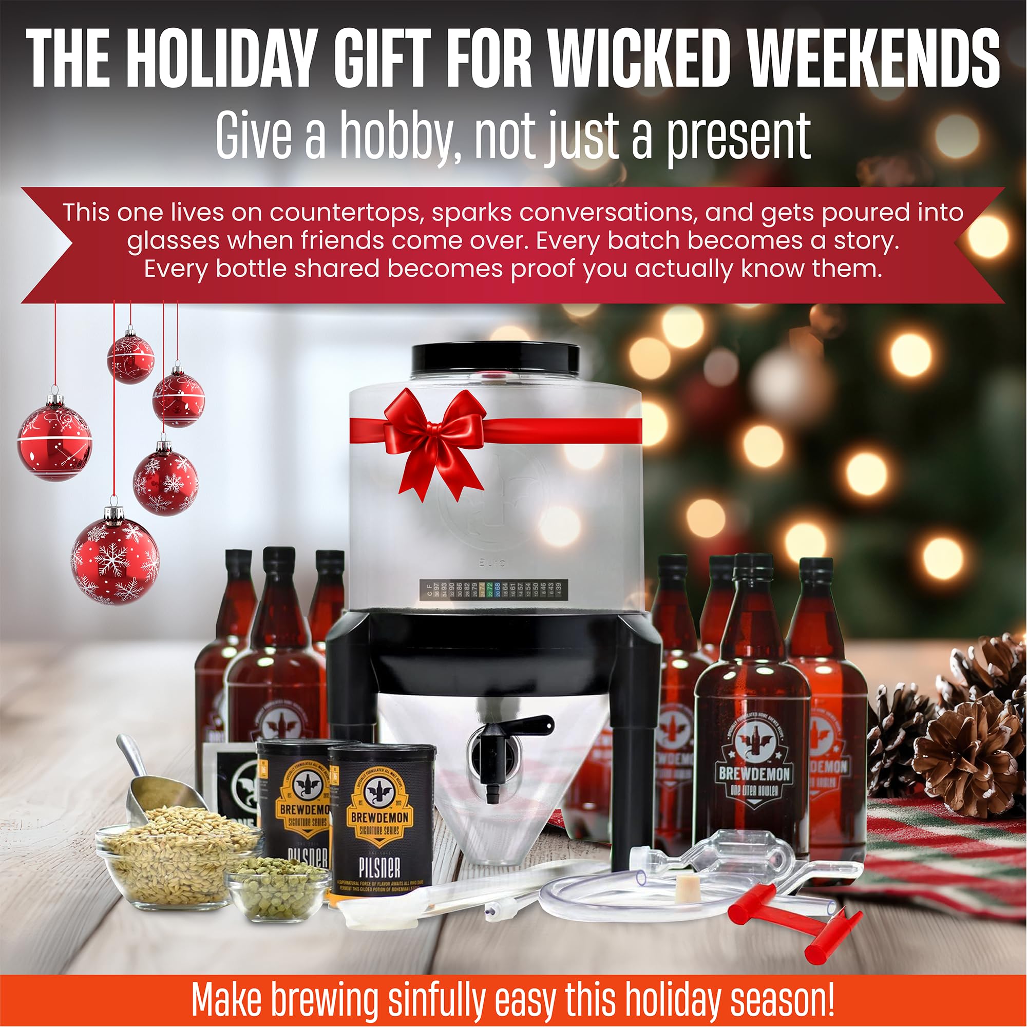 BrewDemon experiencia cervecera casera: sabor suave en casa.