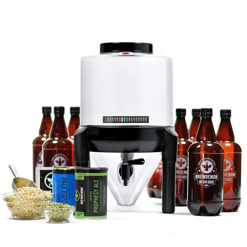 BrewDemon fermentador cónico para cervezas claras en casa.