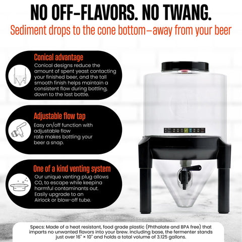 BrewDemon termometro integrado cónico Frost, lectura precisa de temperatura durante fermentación