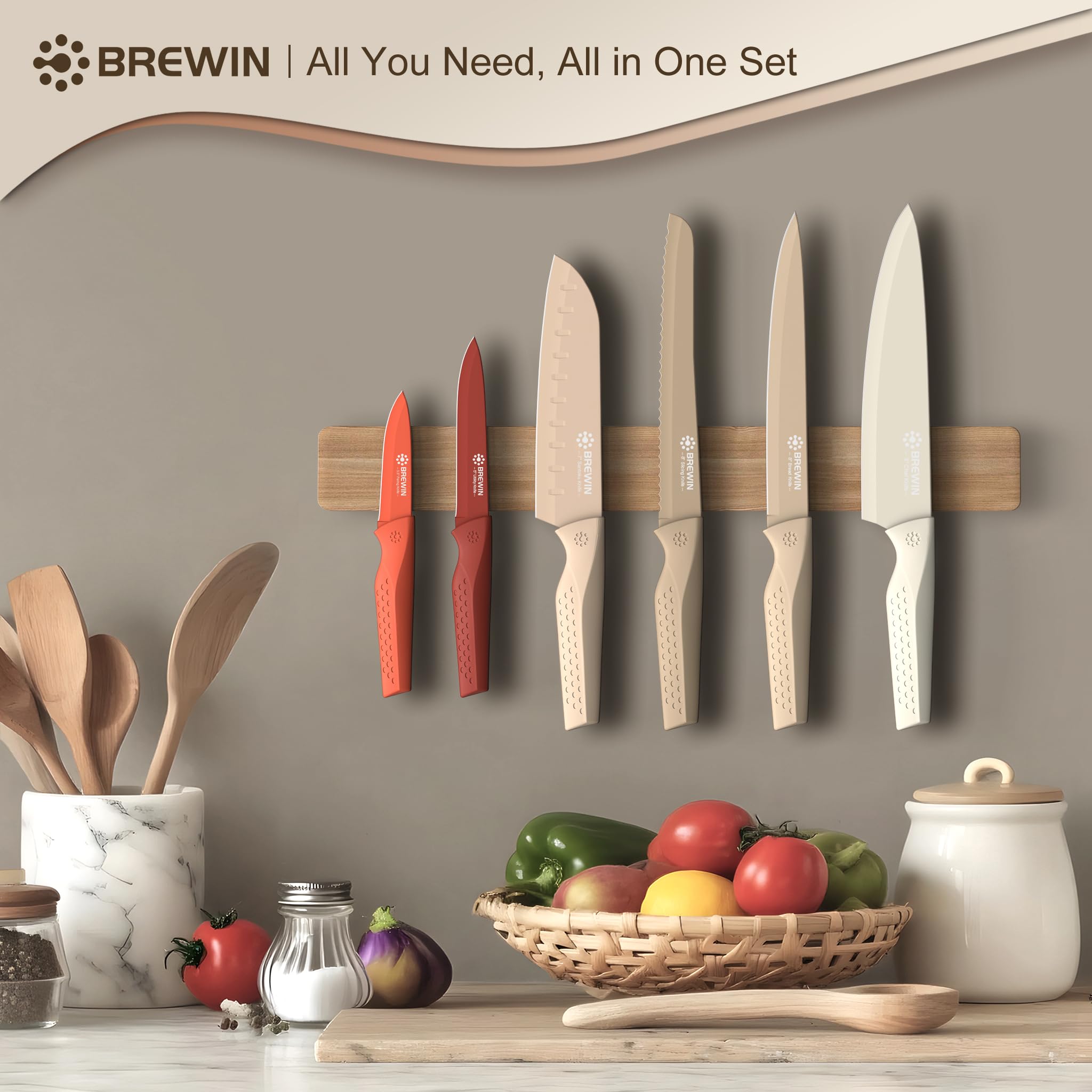 Cuchillo chef Brewin de 8 pulgadas con filo preciso.