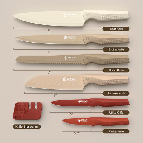 Cuchillo de pan Brewin de 8 pulgadas para rebanadas uniformes.