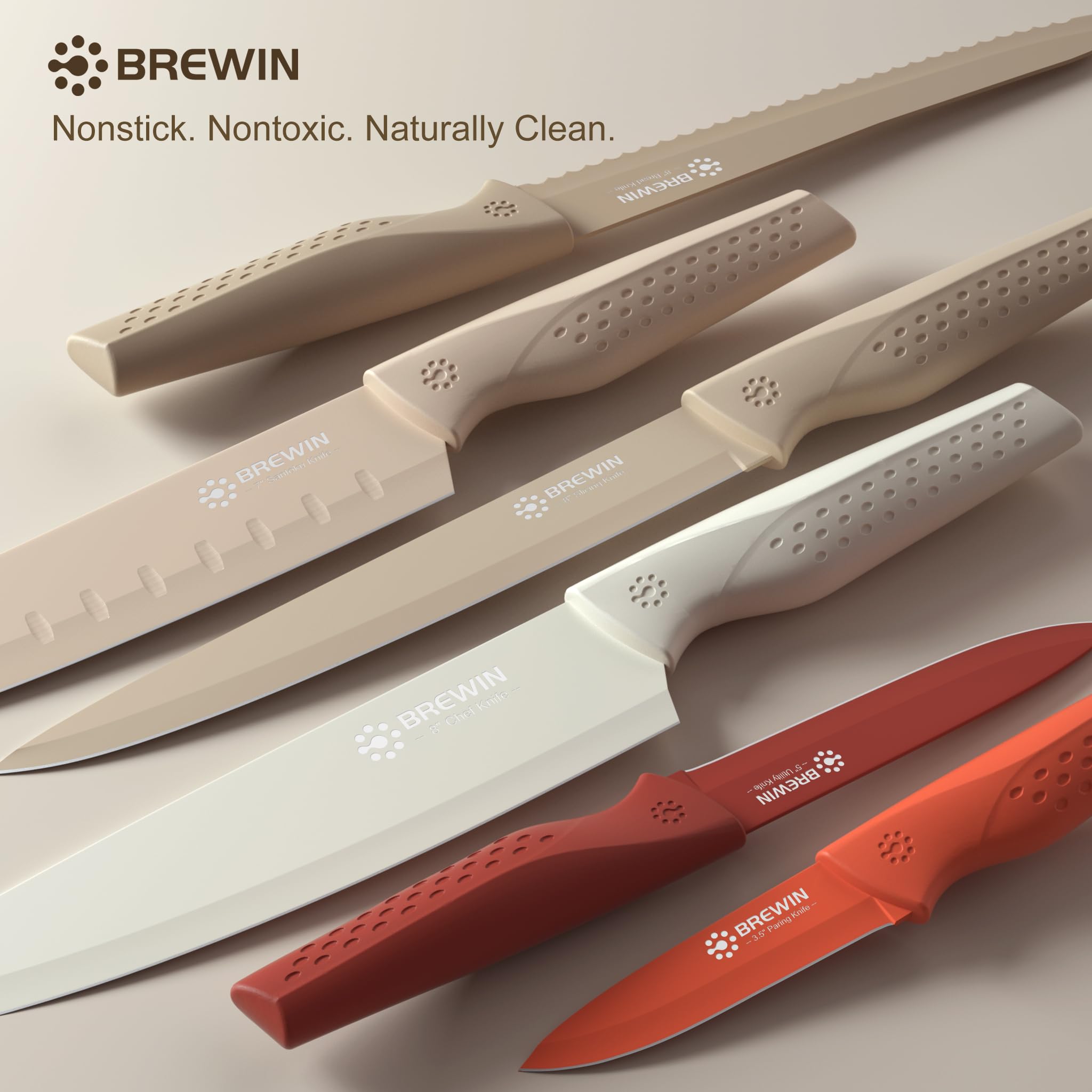 Cuchillo para filetear Brewin de 8 pulgadas con diseño ergonómico.