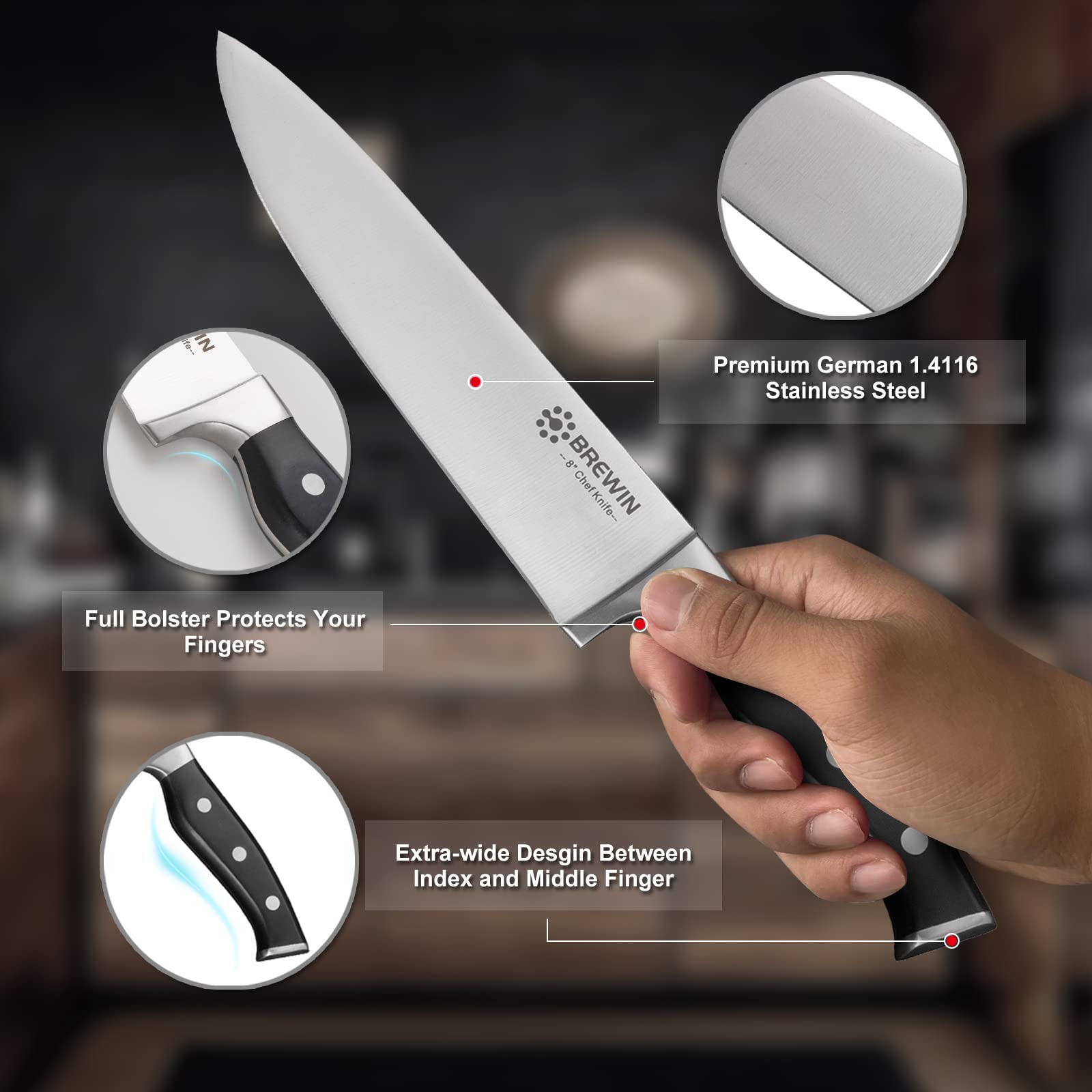 Cuchillo utilitario Brewin para cortes diarios con eficiencia