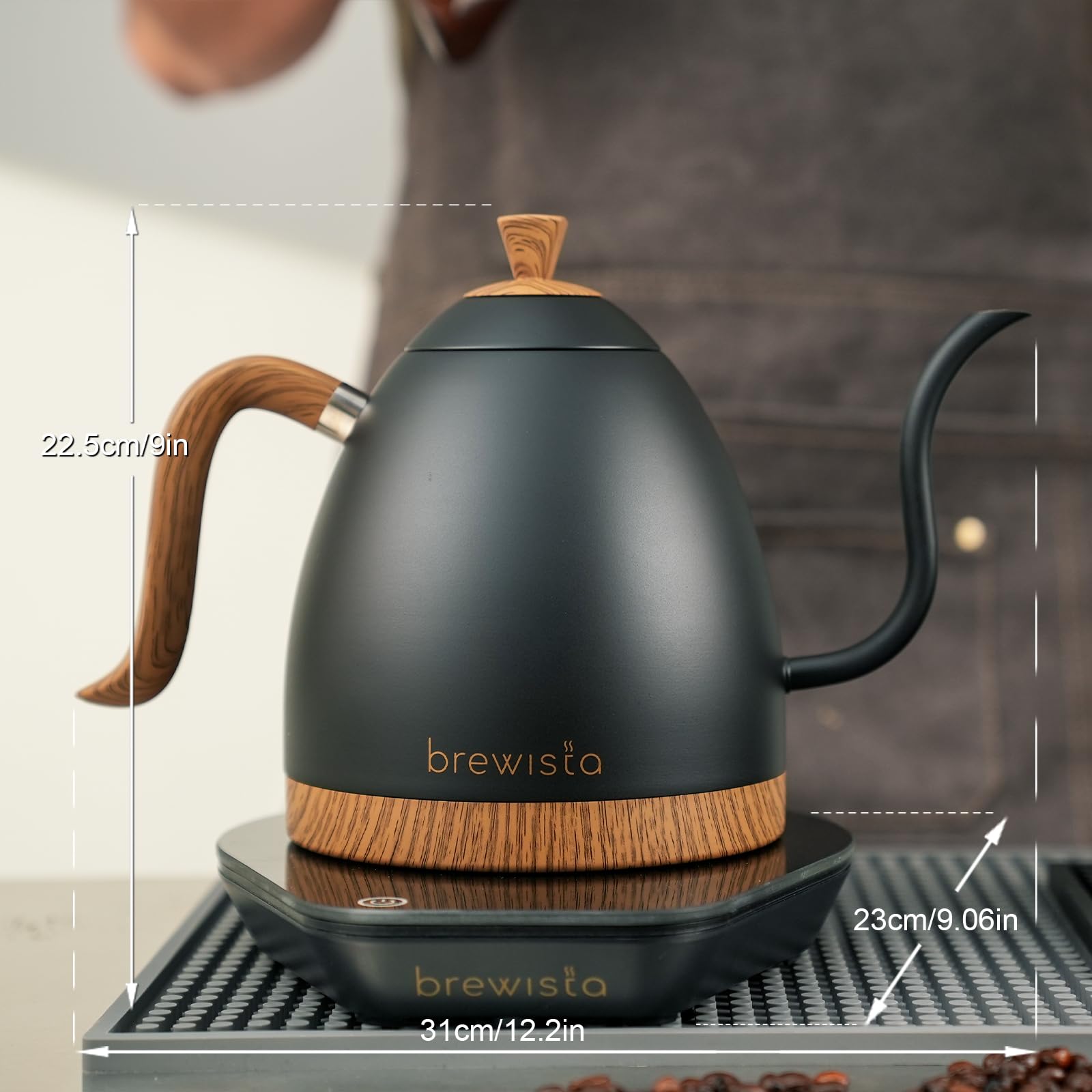 Brewista Artisan con pantalla digital para ajustar temperatura con facilidad