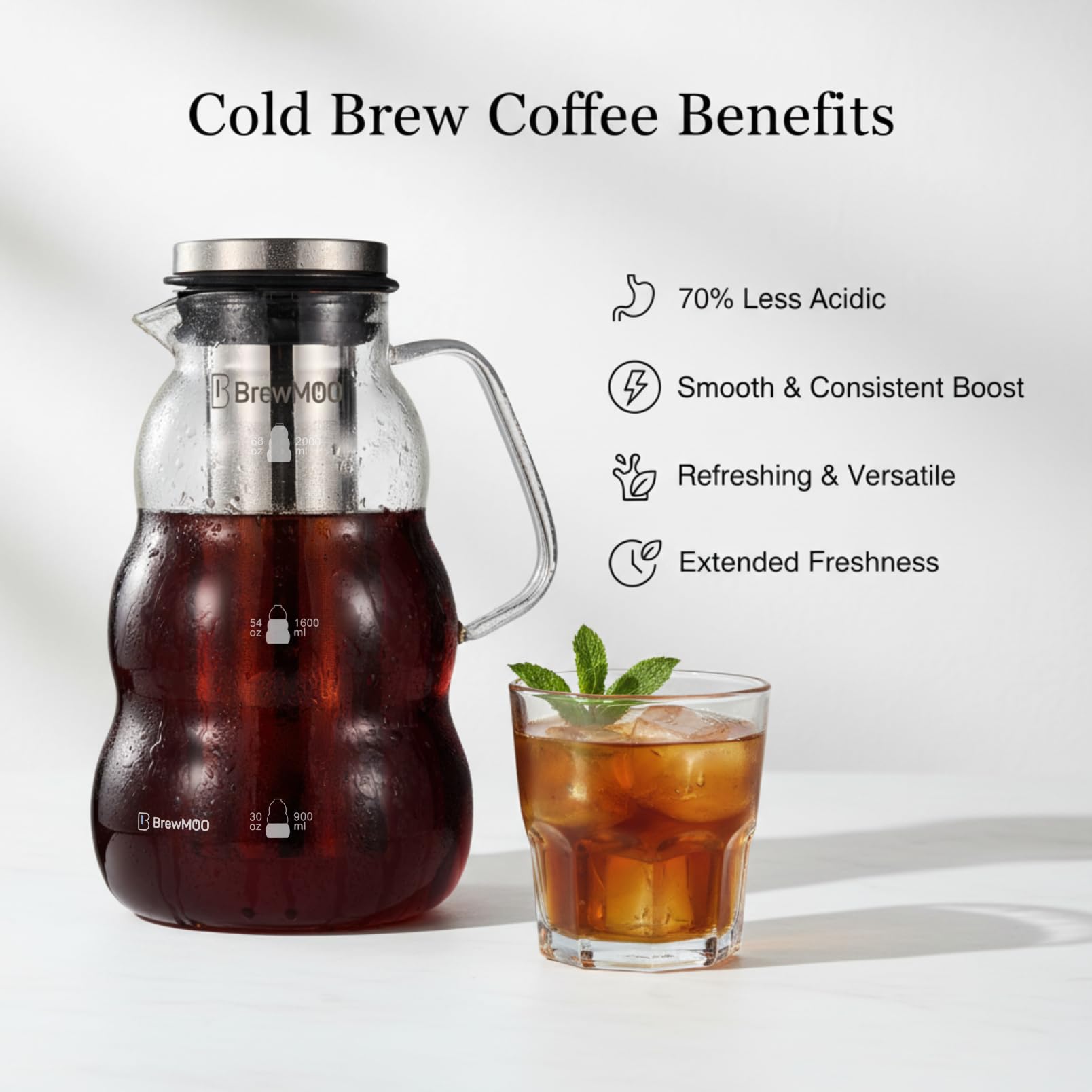 Filtro BrewMOO de acero inoxidable ultrafino para infusión limpia