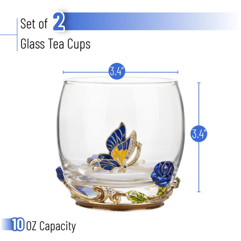 BTaT vaso vino 10 oz en azul y rojo, ideal para ocasiones especiales.