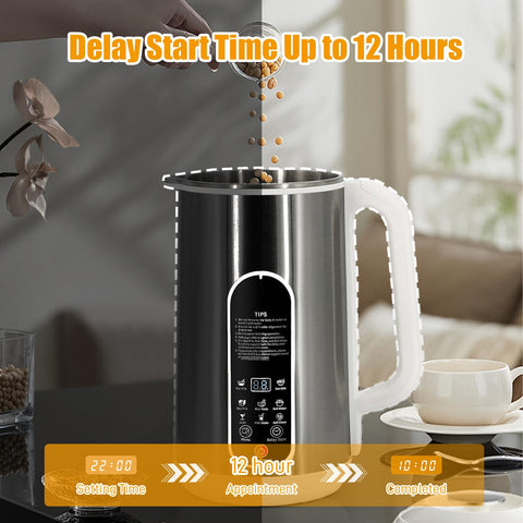 Brezzolife Nut Milk Maker capacidad 42 oz, ideal para leche vegetal casera.