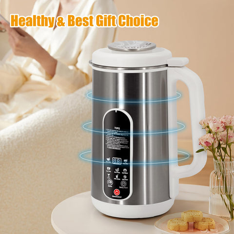 Brezzolife Nut Milk Maker diseño compacto, encaja bien en cocinas pequeñas.