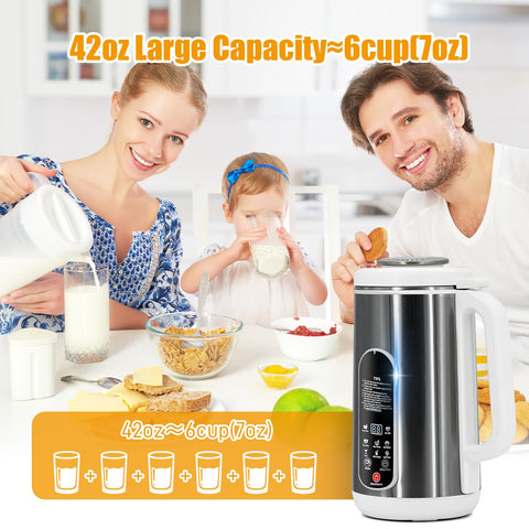 Brezzolife Nut Milk Maker con retardo de inicio, planifica bebidas con anticipación.