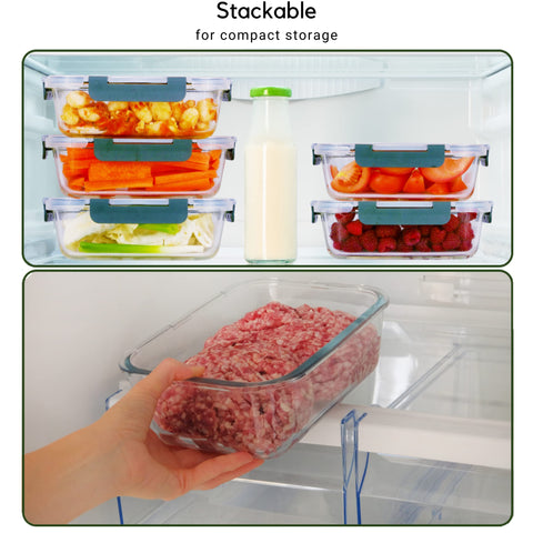 Brieftons containers aptos para microondas horno y lavavajillas