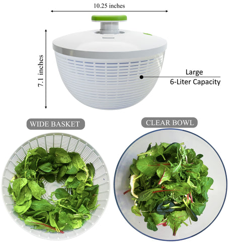 Brieftons ensaladera diseño-apilable para almacenamiento compacto
