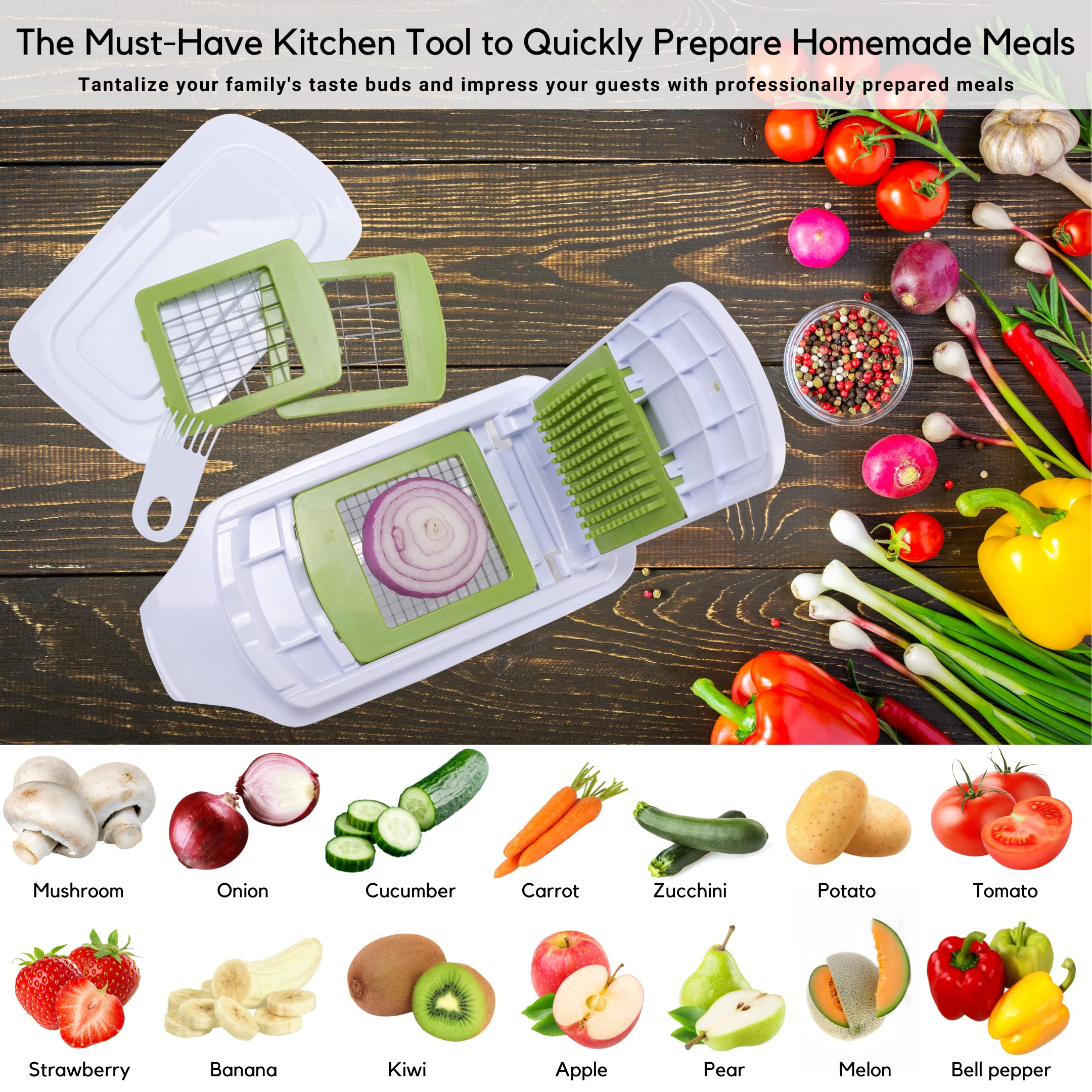 Brieftons QuickPush almacenamiento-inmediato tras cortar listo para cocinar