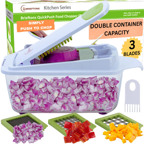 Brieftons QuickPush corta rápido y uniforme para ensaladas