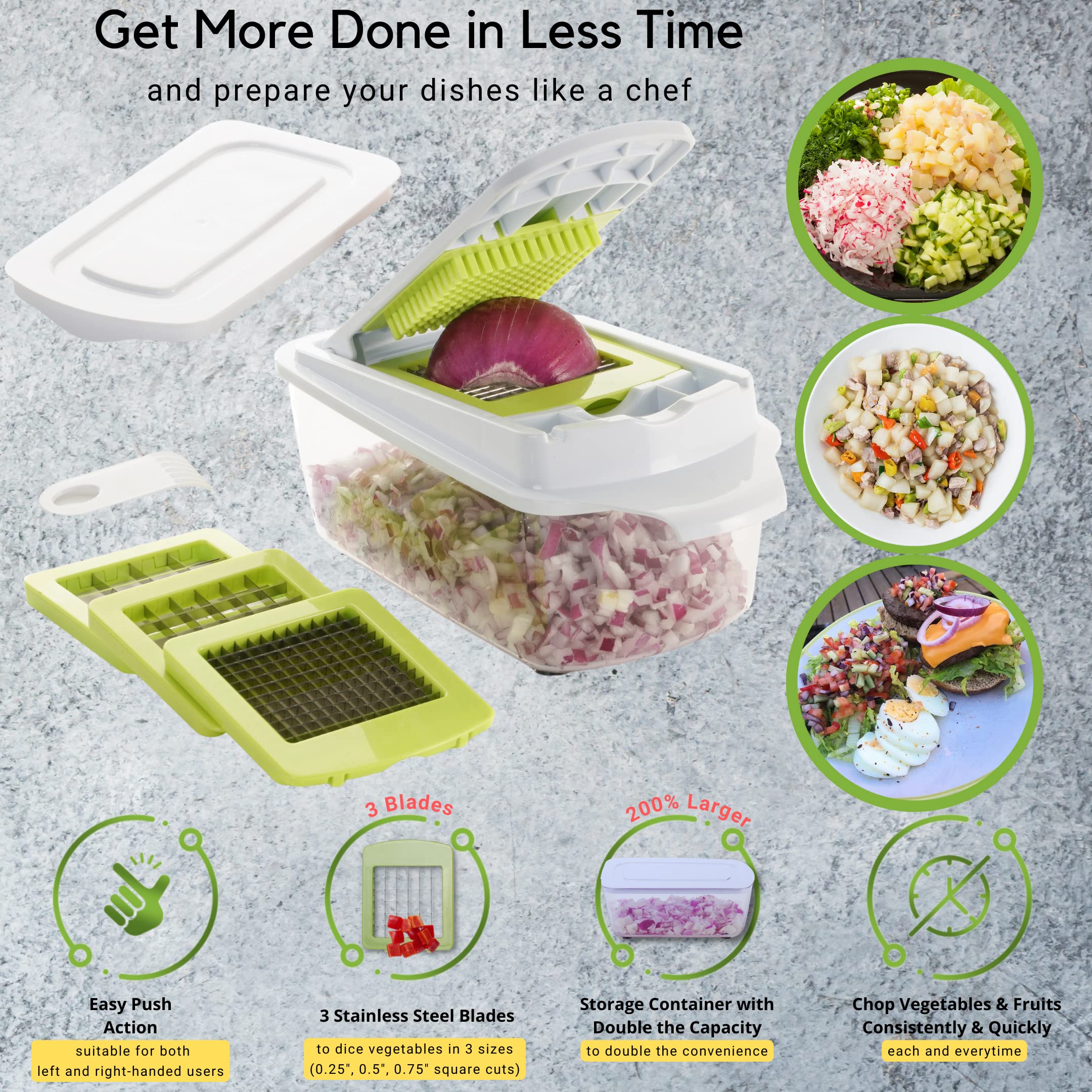 Brieftons QuickPush tapa-conserva-fresco mantiene la frescura de los alimentos