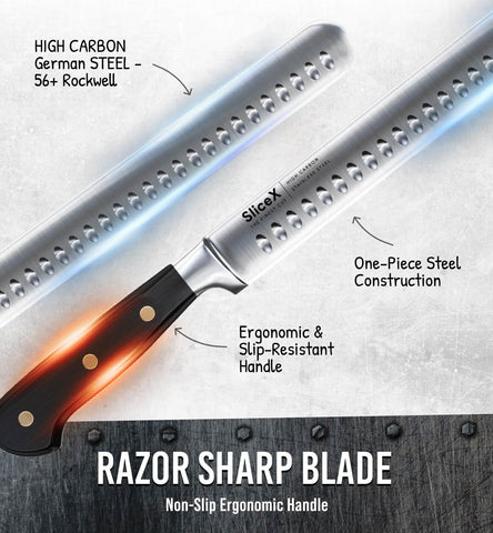 Bright Hobby cuchillo de acero alemán de alto carbono 56HRC.