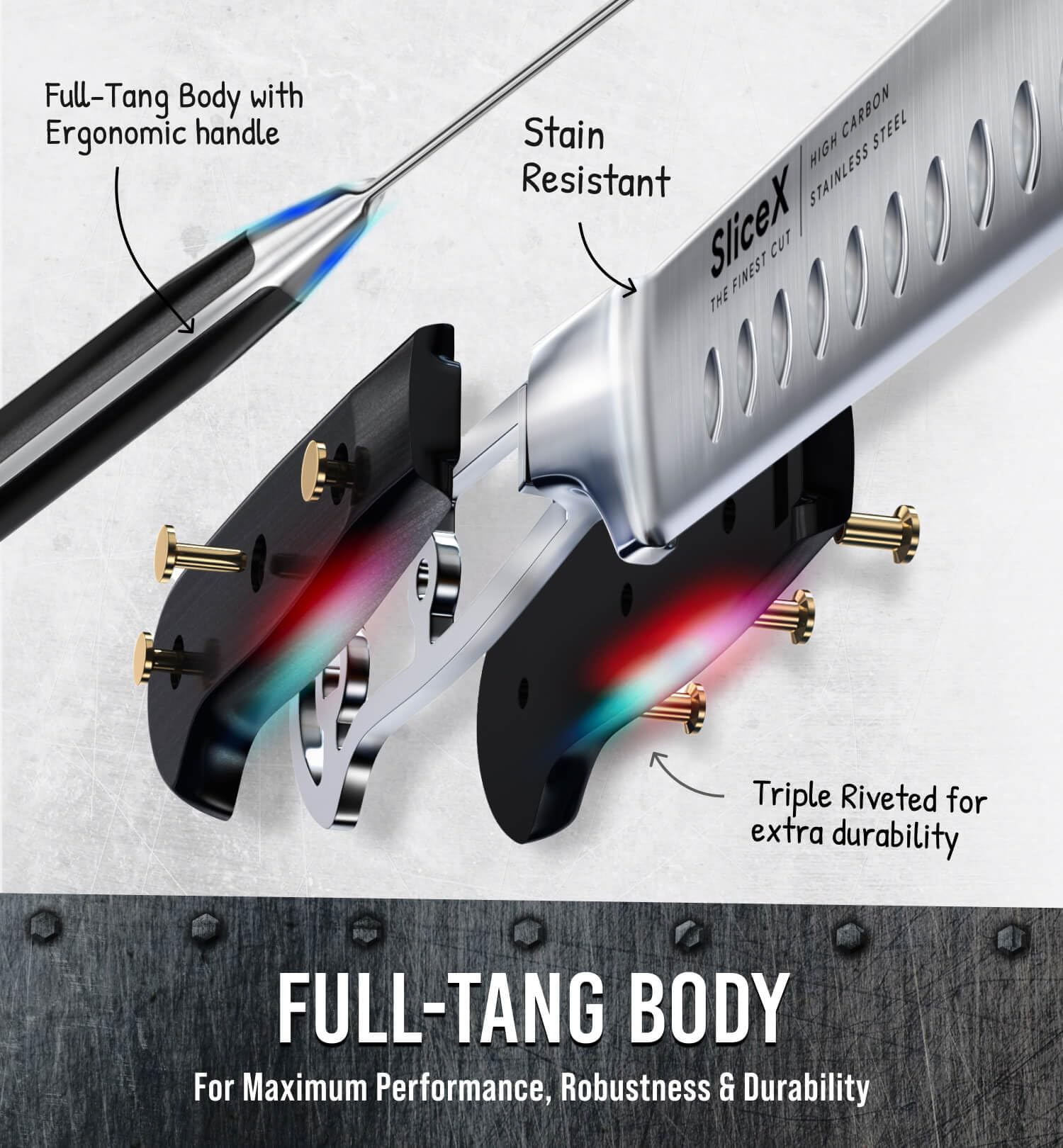 Bright Hobby cuchillo para cortar carnes con precisión.