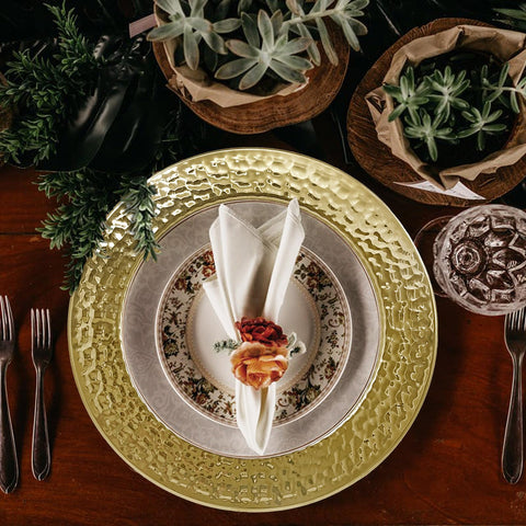Brightalk set de 6 cargadores oro, perfectos para cenas formales y celebraciones