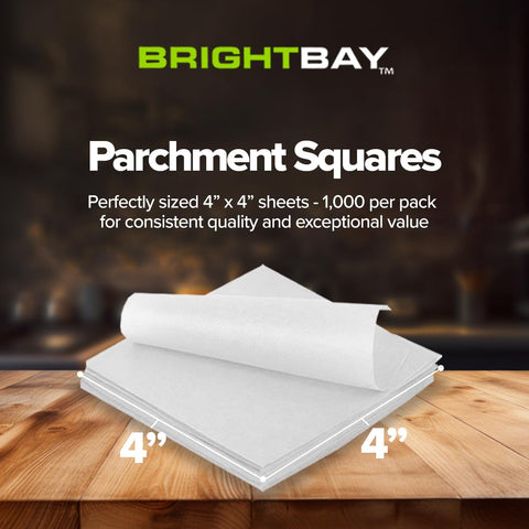 BrightBay papel pergamino antiadherente 4x4 evita pegar durante horneado