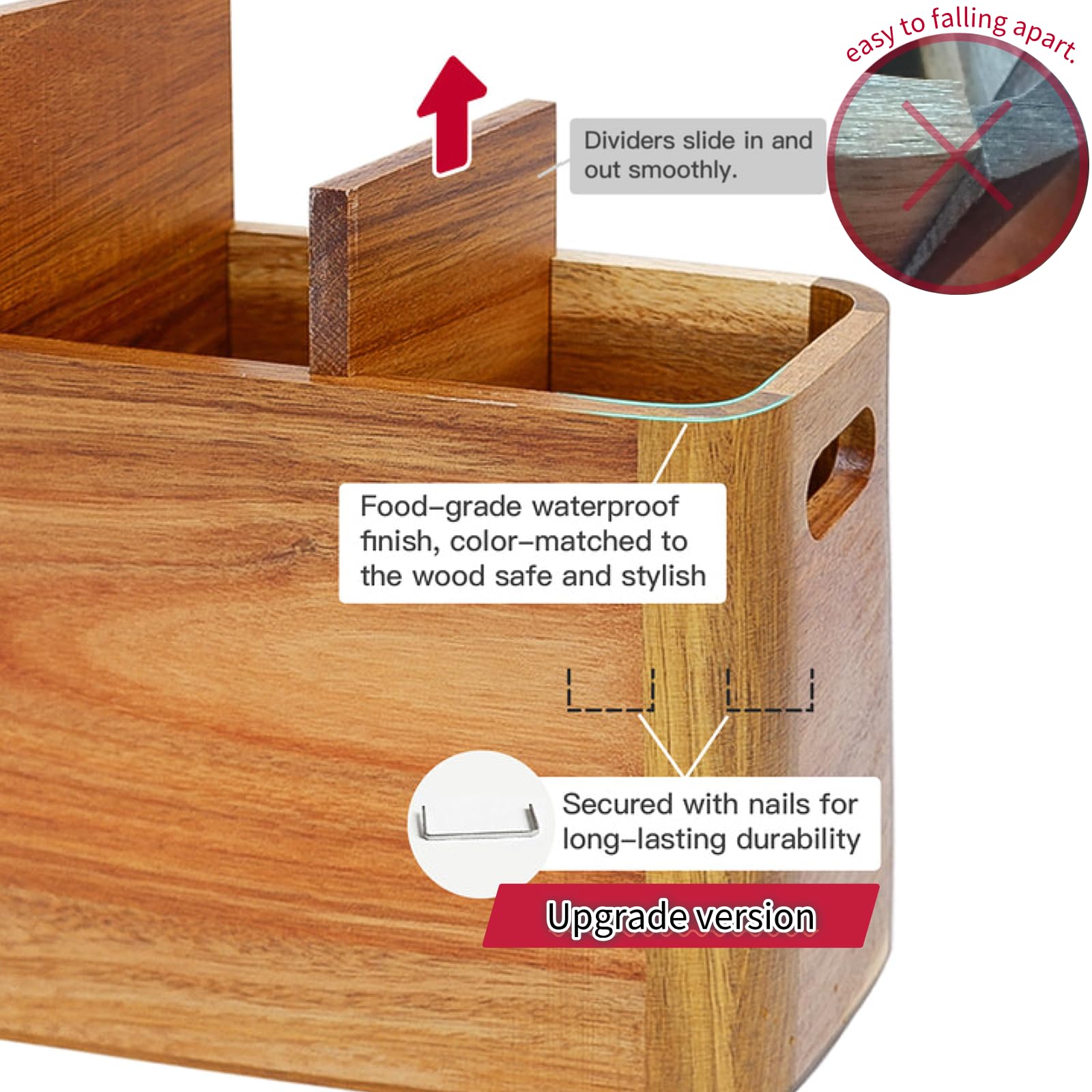 Brightdeer acacia madera con acabado impermeable y duradero