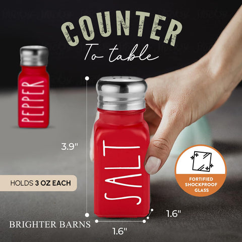 Brighter Barns conjunto de cristal rojo para cocina moderna.