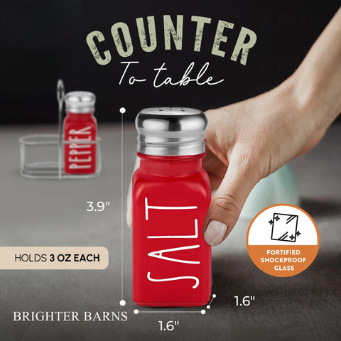 Brighter Barns botes de cristal con tapas de acero inoxidable para un vertido perfecto