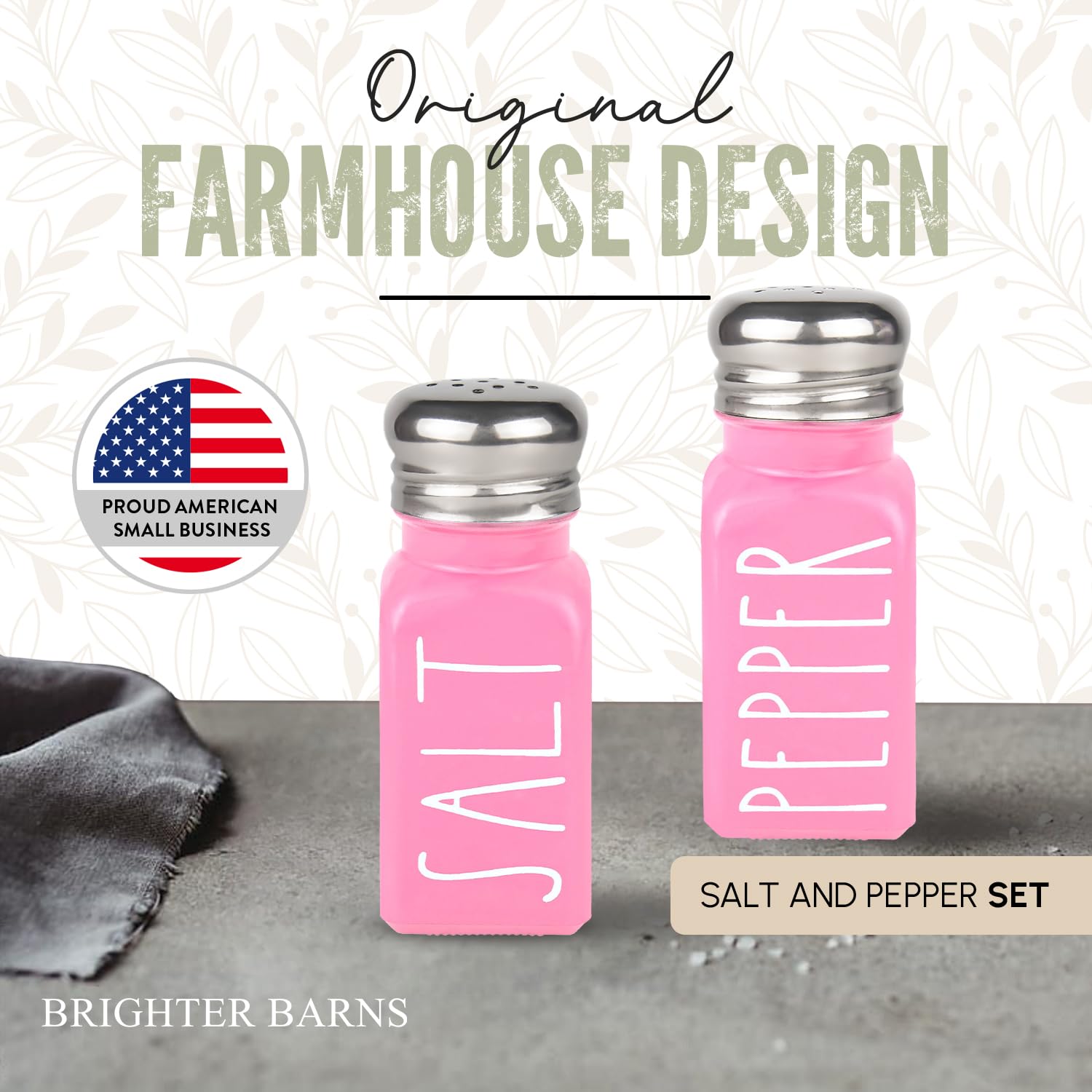 Brighter Barns pimentero rosa, enfoque rosa, perfecto para tablas y mesas decorativas.