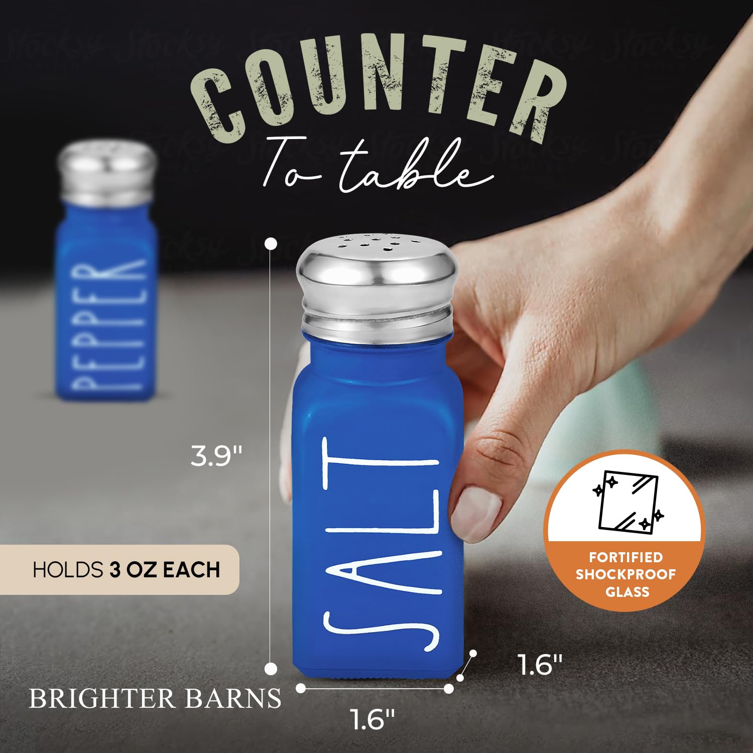 Brighter Barns regalo azul, juego de sal y pimienta ideal para ocasiones