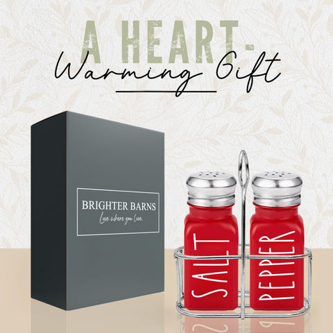Brighter Barns salero y pimentero rellenable, fácil de usar