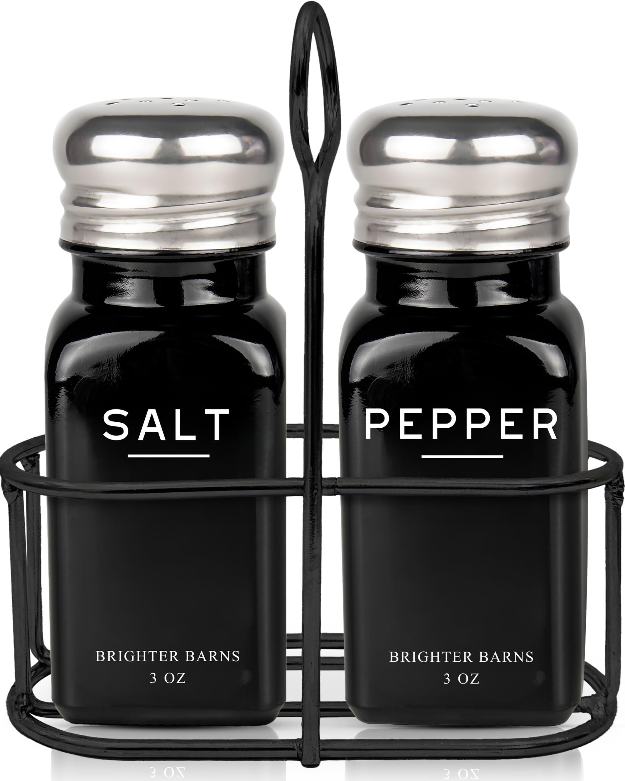 Brighter Barns salero y pimienta con porta para dosificación precisa en cada comida