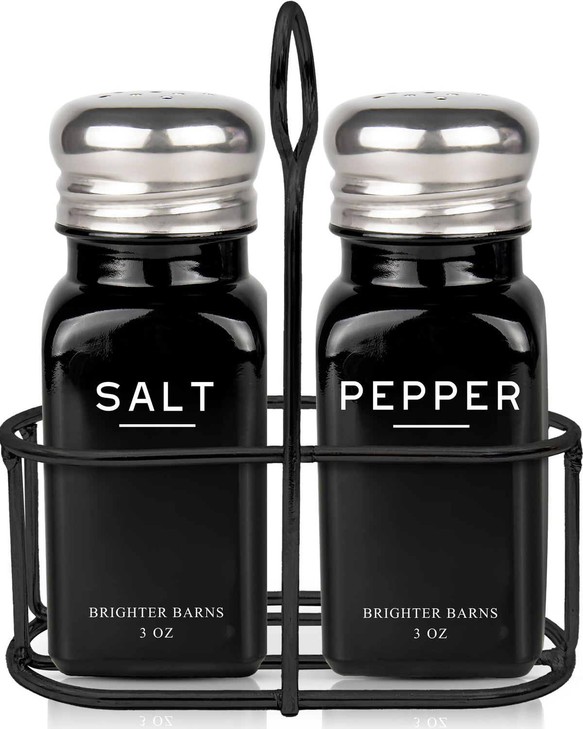 Brighter Barns salero y pimienta con porta para dosificación precisa en cada comida