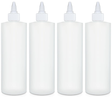 BRIGHTFROM botella para condimentos 16 oz con tapa giratoria, rellenable y sin fugas.