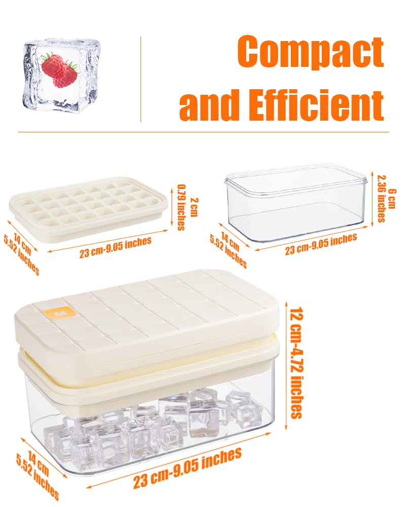 Brigii bandejas de hielo apilables con silicona, desmolde suave para cubos uniformes.