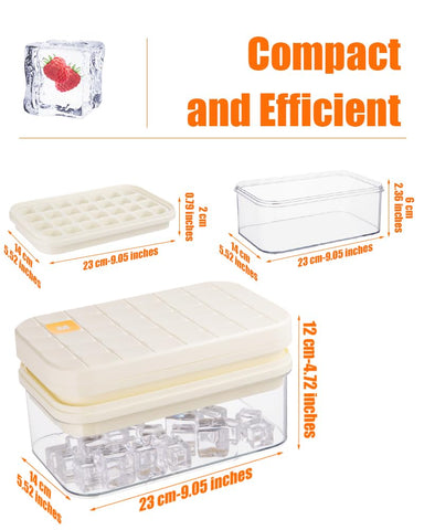 Brigii bandejas de hielo apilables con silicona, desmolde suave para cubos uniformes.