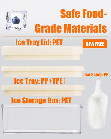 Brigii contenedor de hielo transparente, permite ver la cantidad disponible.