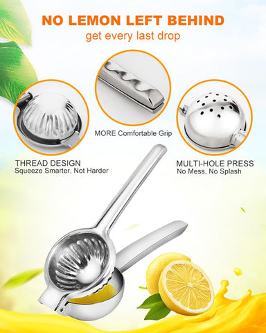 Brigii exprimidor con mango ergonómico para agarre cómodo al exprimir.