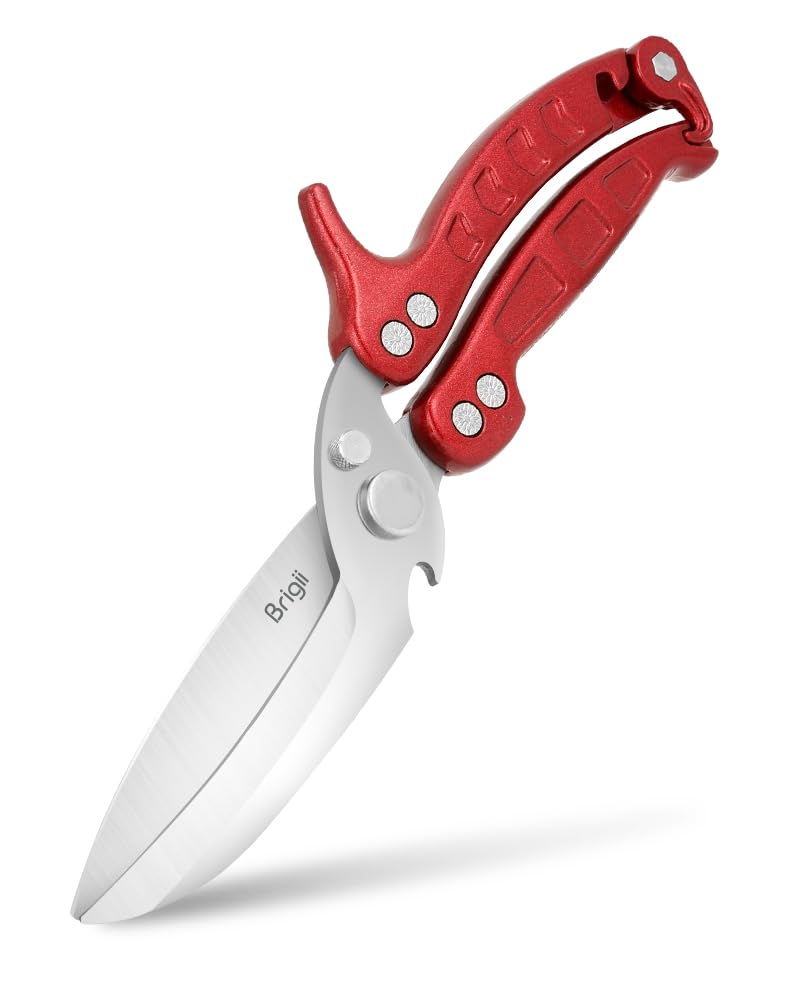 Tijeras Brigii de Cocina con acero inoxidable para cortes precisos de pollo y pescado.