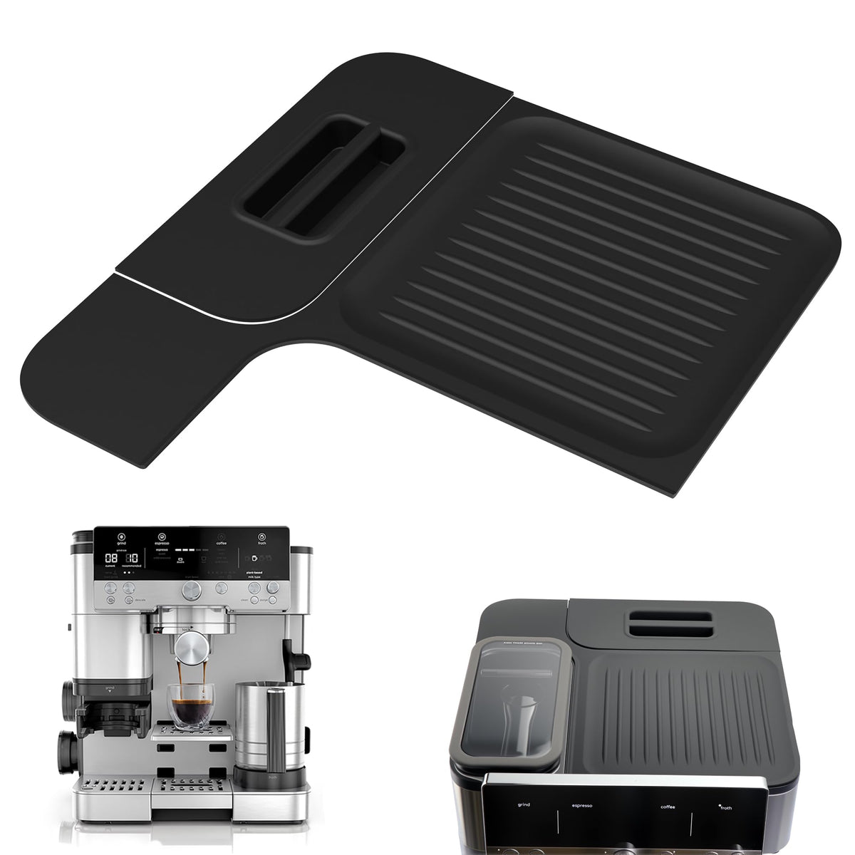 Brikinte Alfombrilla superior para Ninja ES701/ES601 protege la superficie y es de silicona negra.