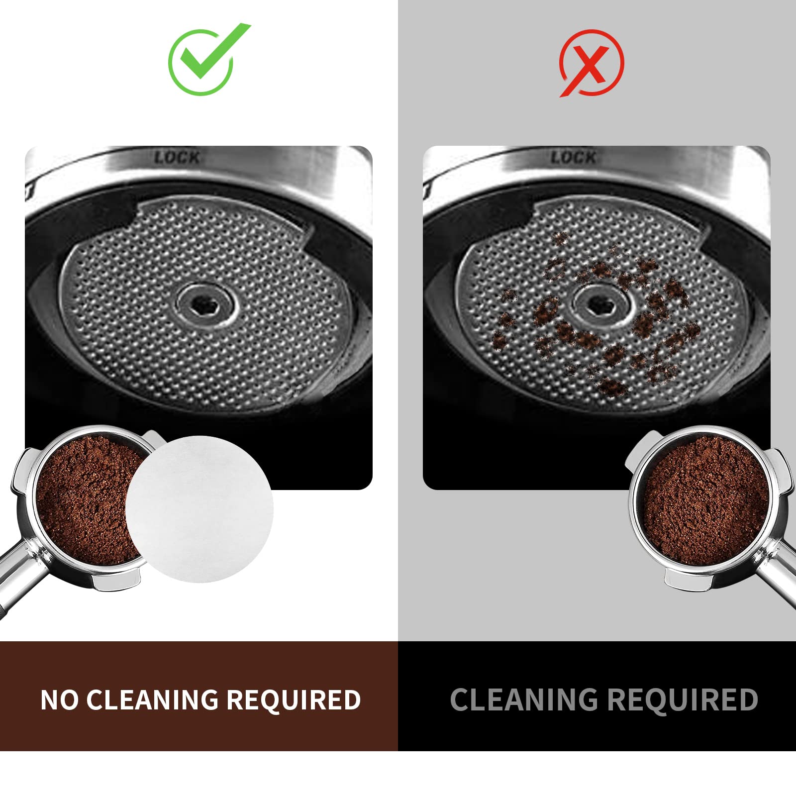 Brikinte distribución de agua para espresso 53 mm, mejora extracción constante.