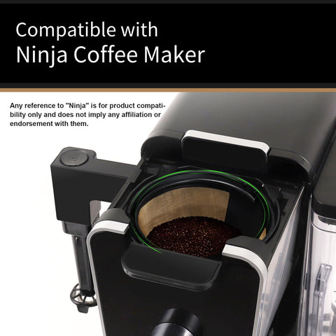 Brikinte filtro con mango para Ninja Dual Brew, extracción fácil y limpia.