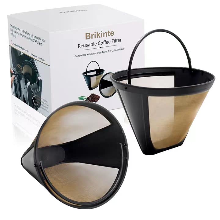 Brikinte filtro reutilizable para Ninja Dual Brew, tamaño 4, eficiente y compatible.