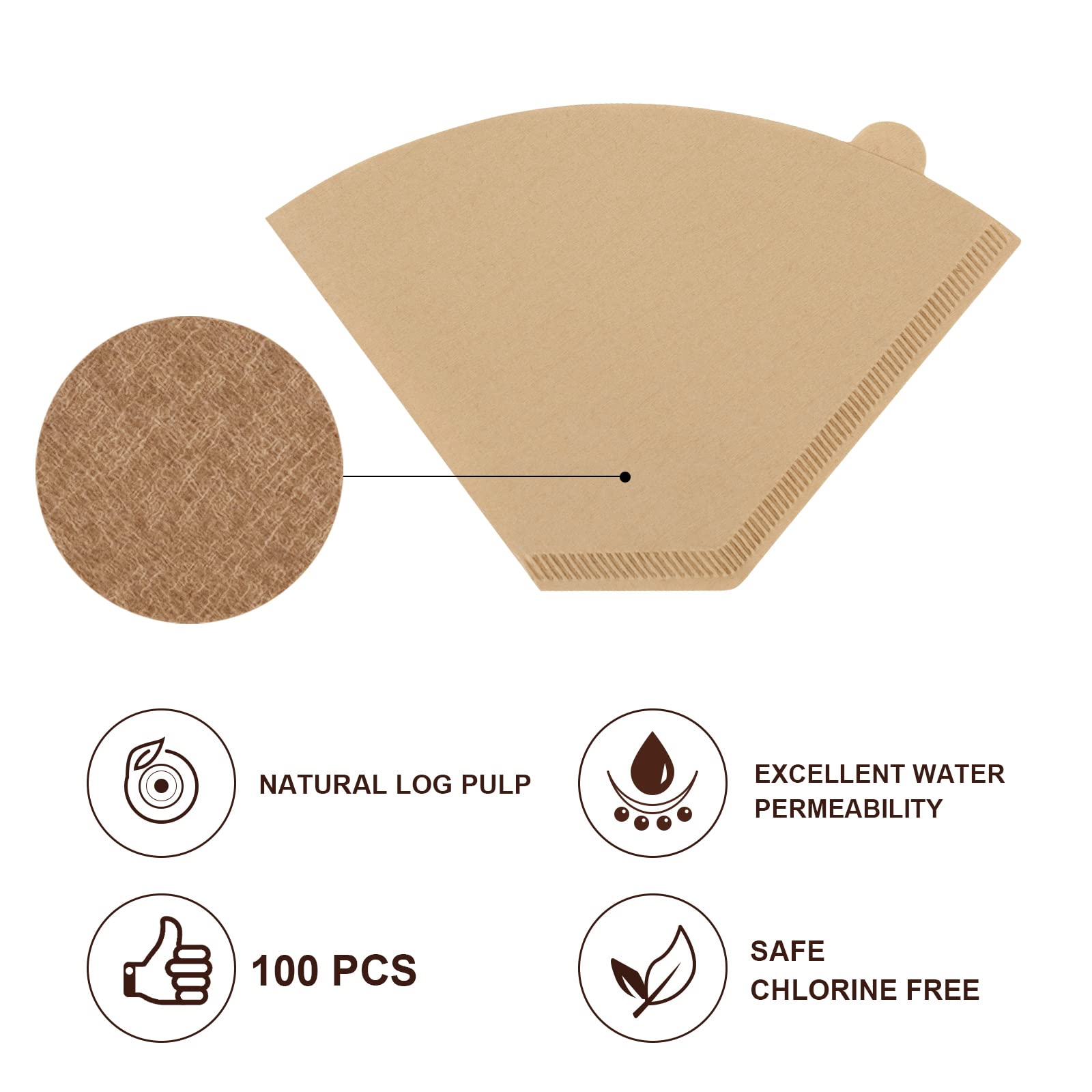 Brikinte filtros de papel texturizado mantienen la forma y favorecen un flujo estable.