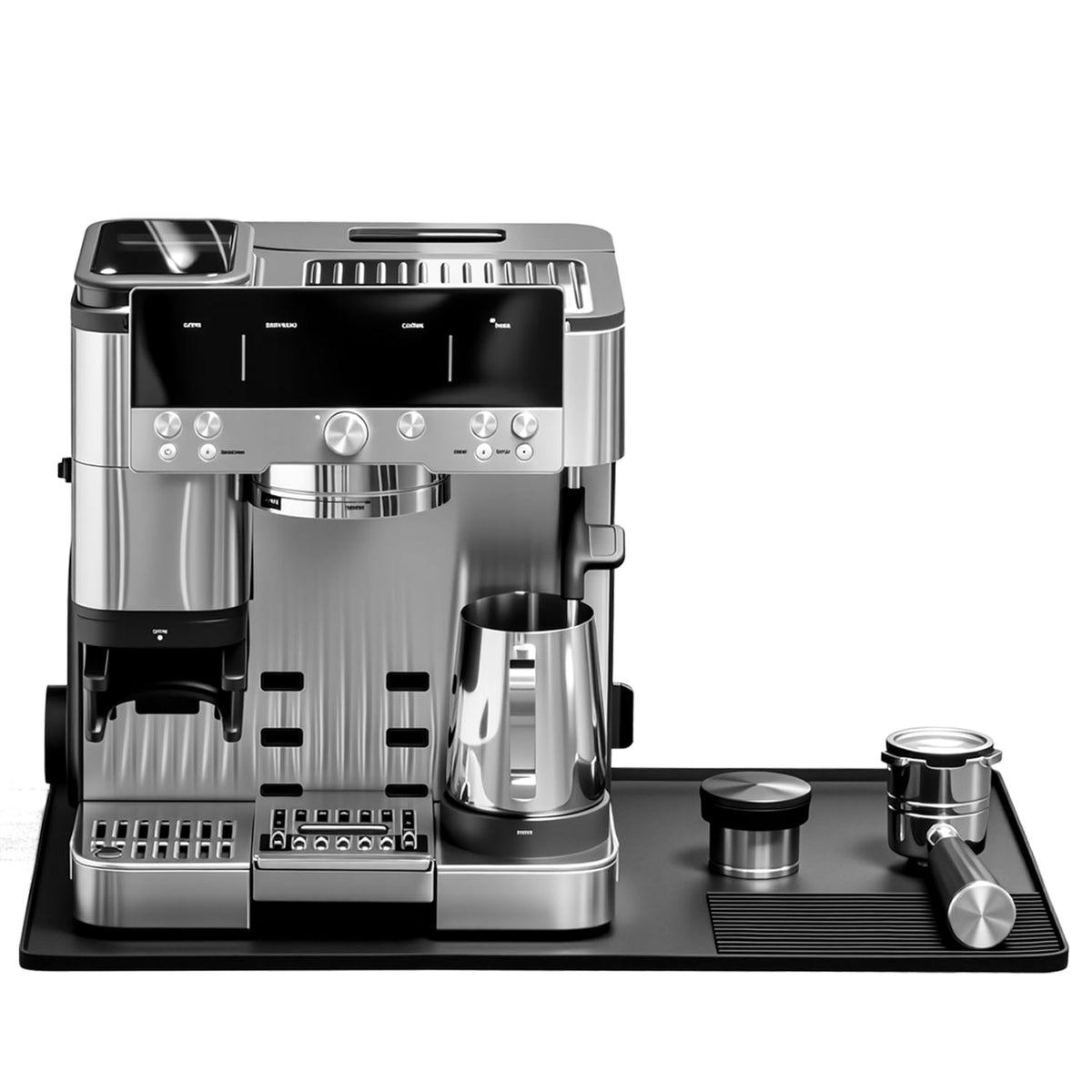 Brikinte mat de cafe con borde convexo; protege encimera y evita derrames.